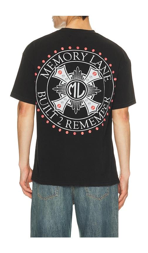 Memory Lane Cross Tee in Black by MEMORY LANE