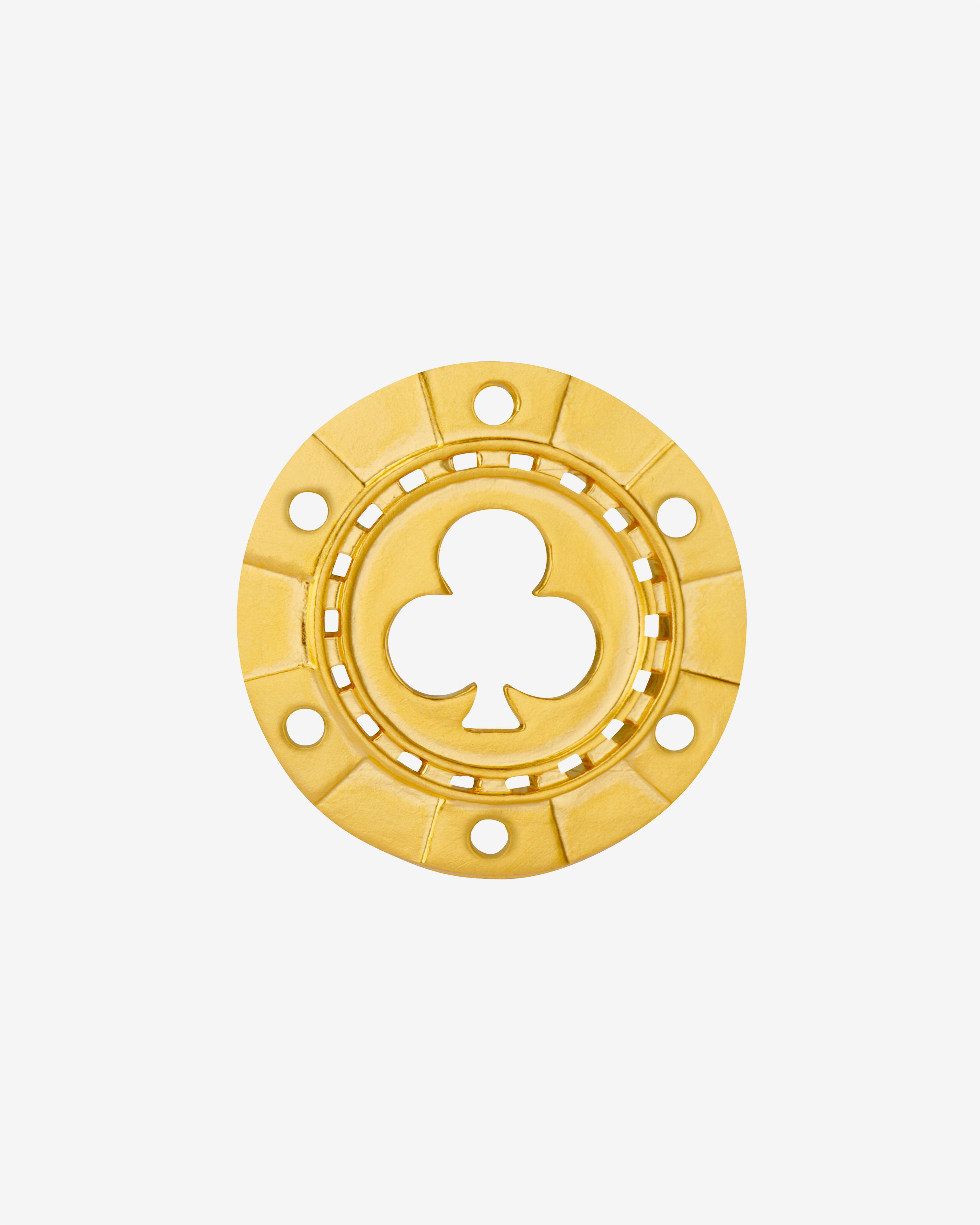 Mene - Clubs Poker Chip Pendant - (Gold) by MENE
