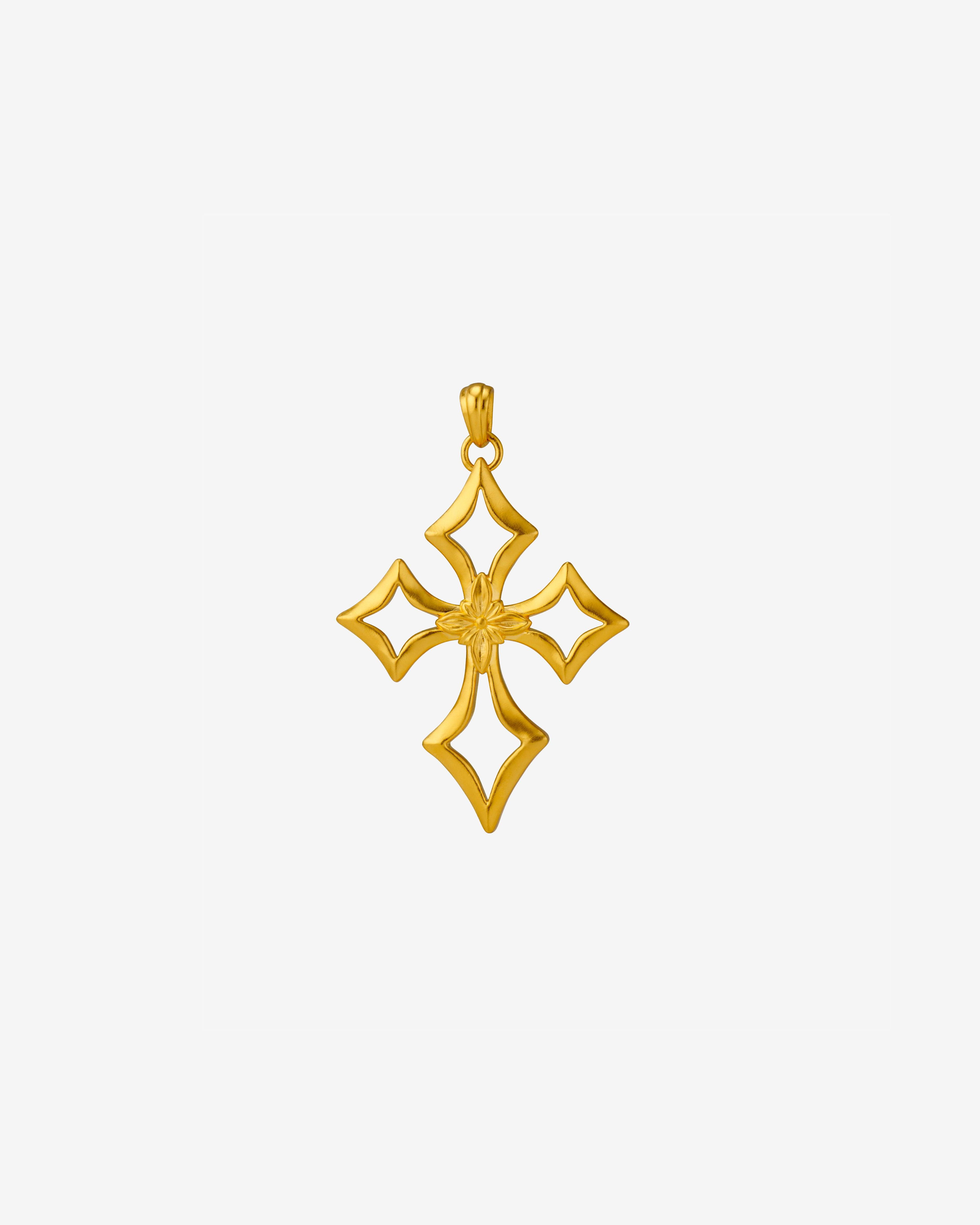 Mene - Large Cross Pendant - (Gold) by MENE