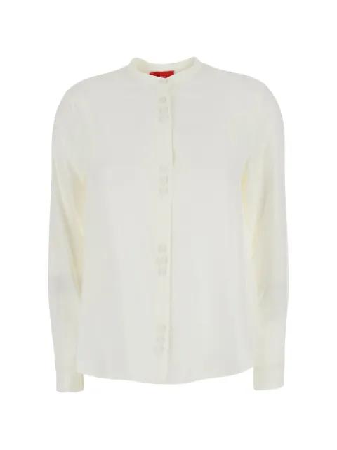 band-collar button-up shirt by MERCI