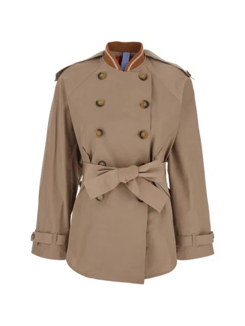 buttoned belted coat by MERCI
