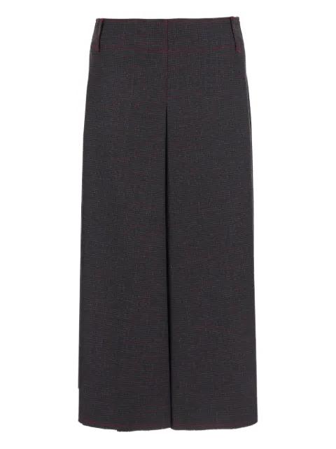 contrasting stitching patch pocket midi skirt by MERCI
