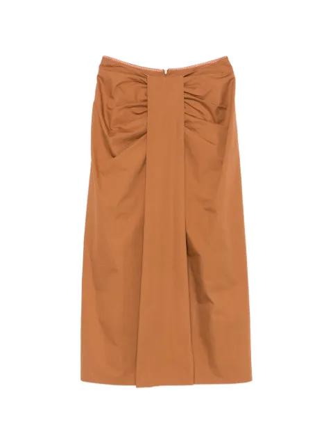 gathered midi skirt by MERCI