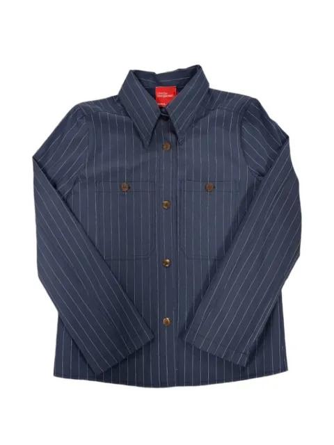 pinstripe-pattern patch-pocket shirt by MERCI