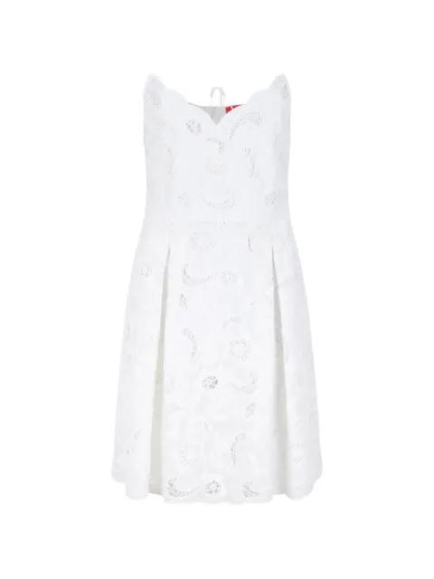 scallop-edge floral-lace mini dress by MERCI
