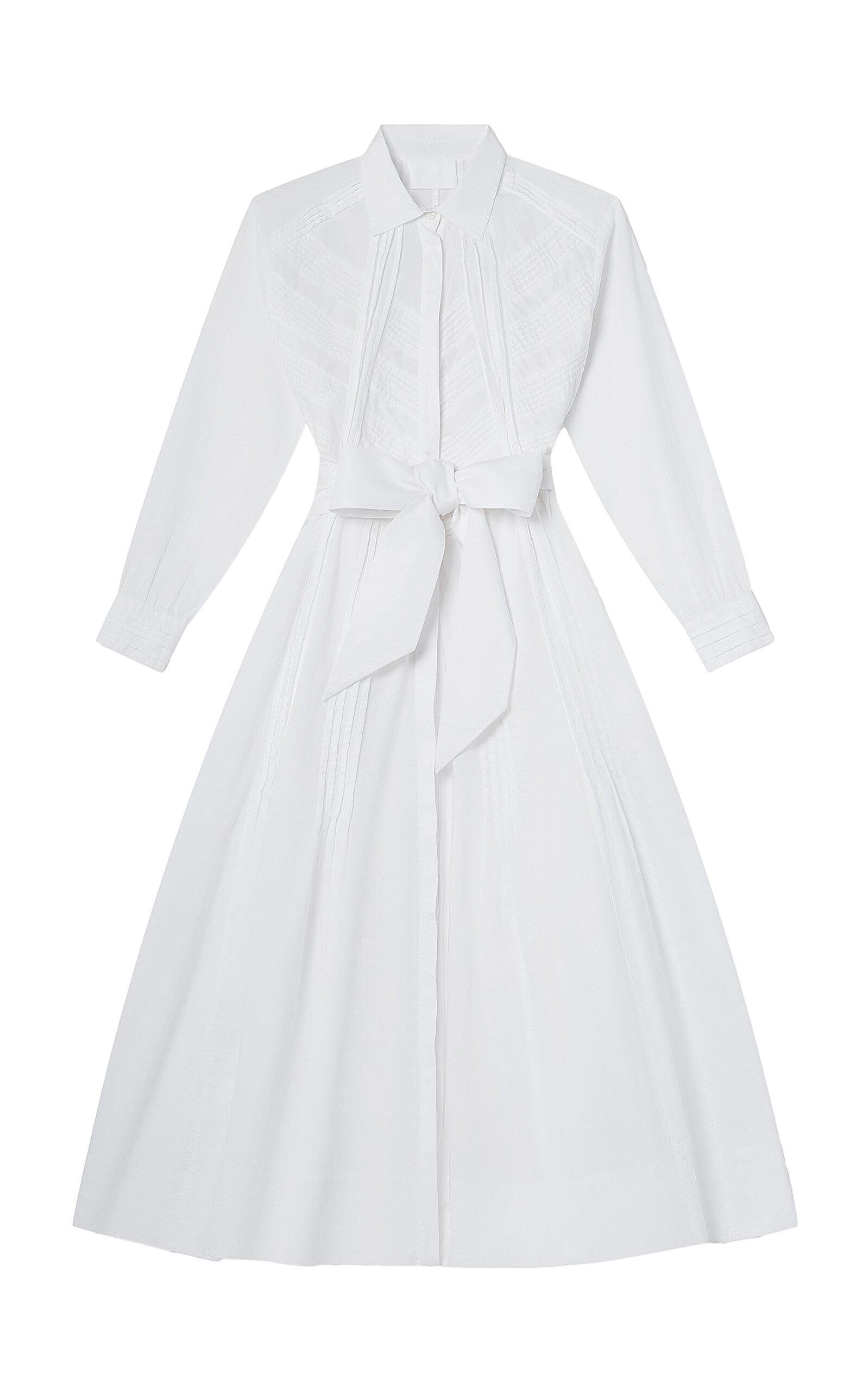 Merlette - Liberty Cotton-Lawn Maxi Shirt Dress - White - XL - Moda Operandi by MERLETTE
