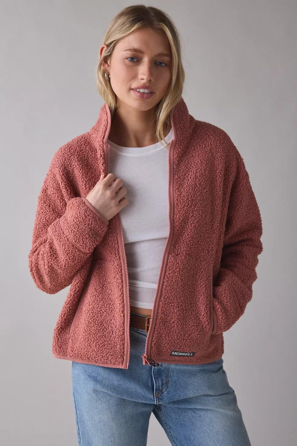 Merrell Aragon Mock Neck Fleece Zip-Up Jacket by MERRELL