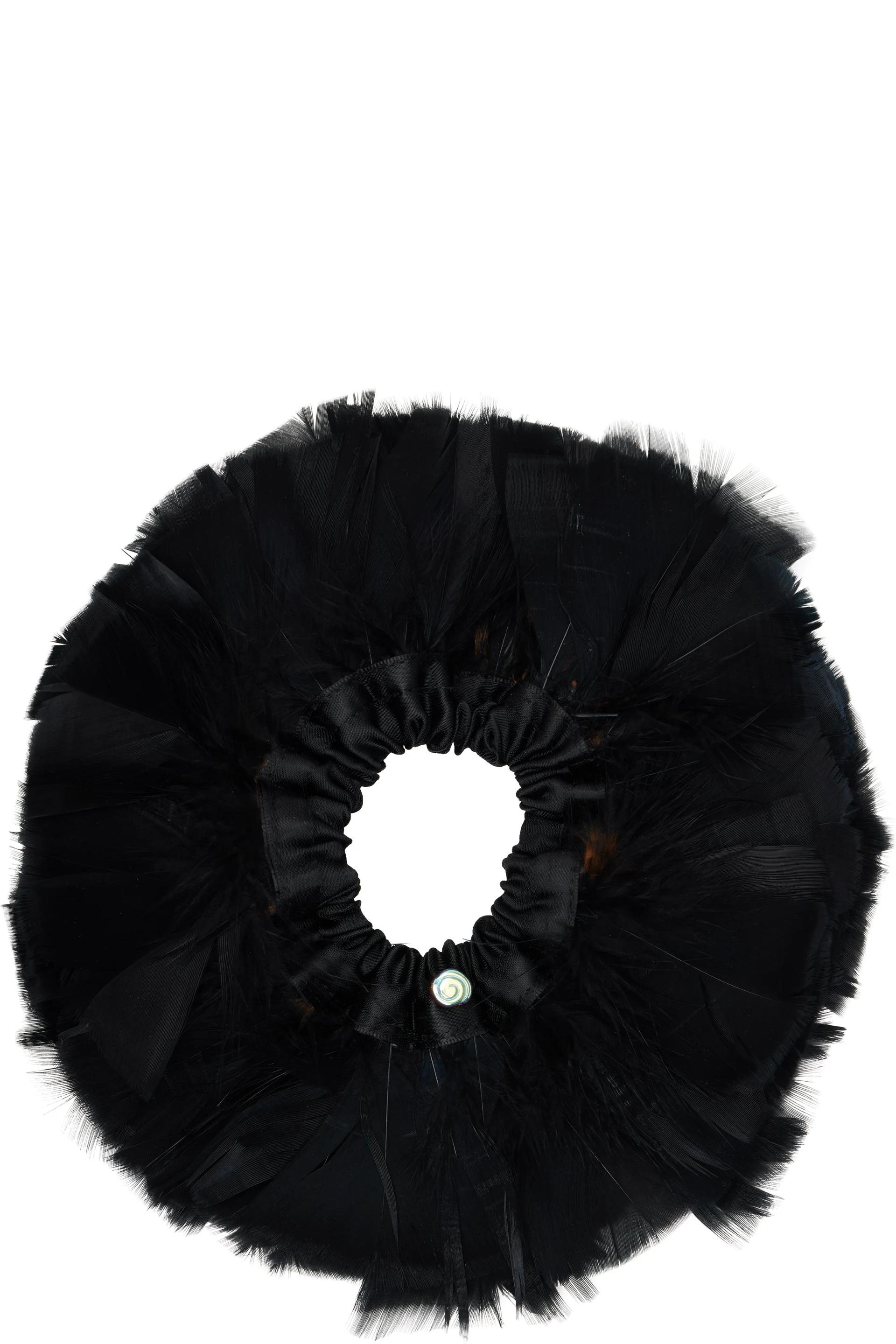 SSENSE Exclusive Black Feather Scrunchie by MERRMA