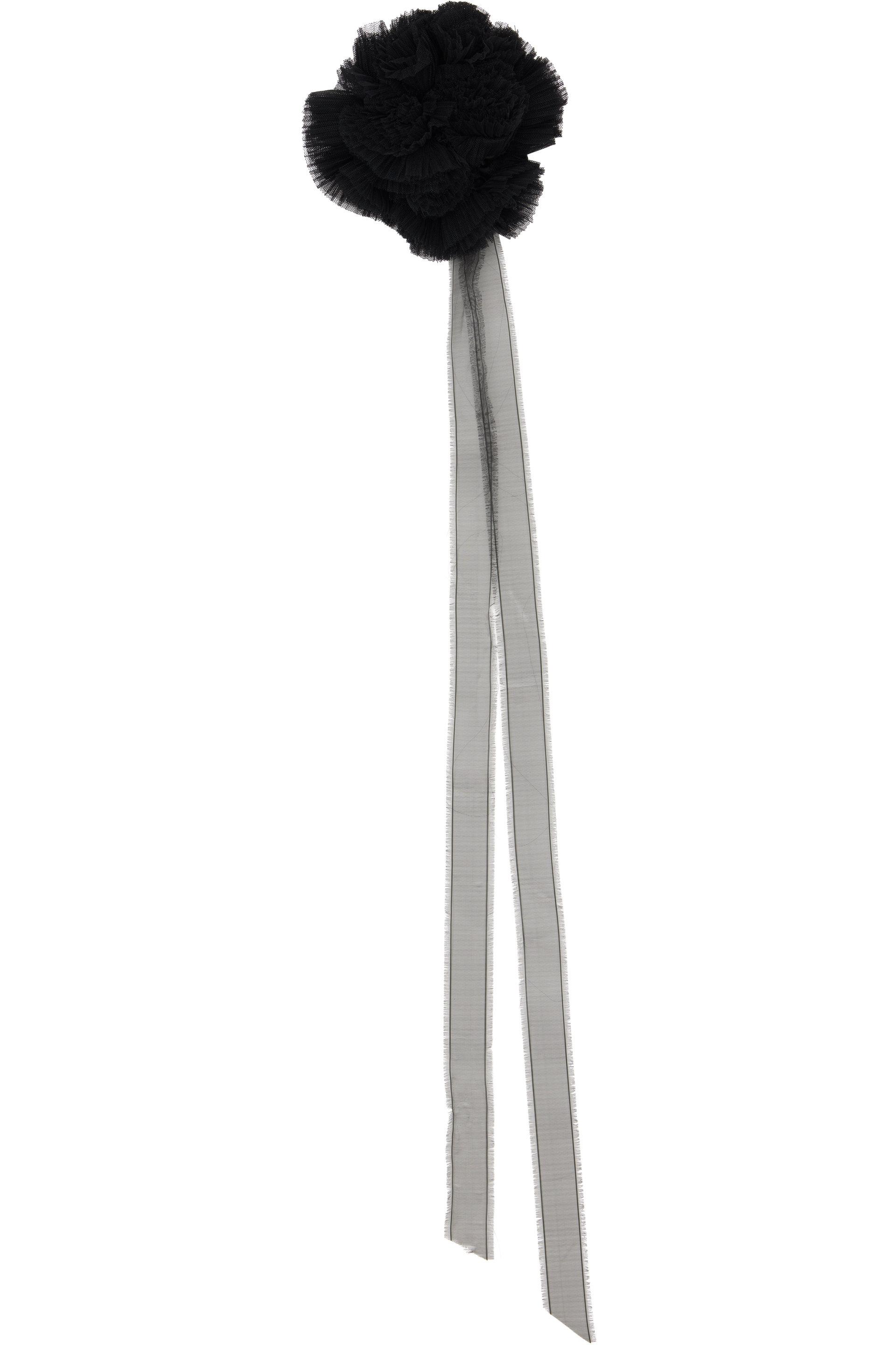 SSENSE Exclusive Black Tulle Scrunchie by MERRMA