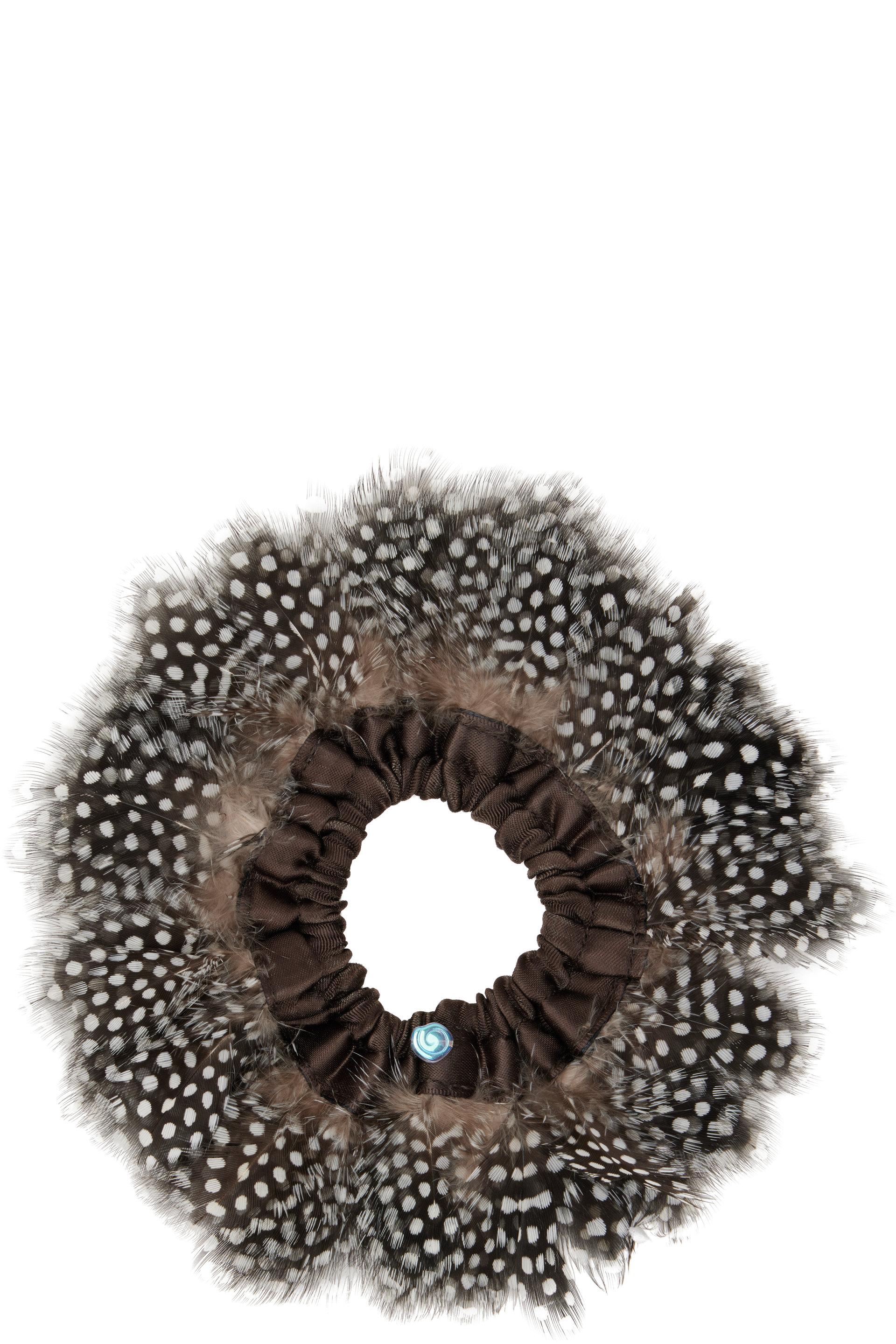 SSENSE Exclusive Brown Feather Scrunchie by MERRMA