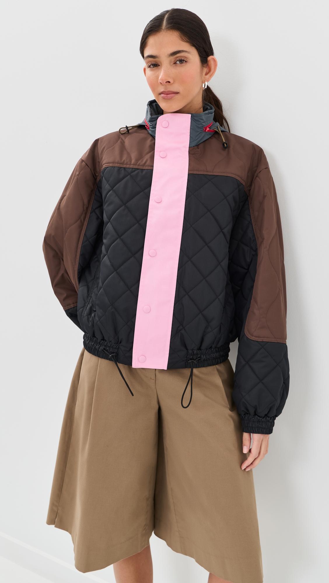 Padded Nylon Quilted Track Bomber Jacket by MERYLL ROGGE