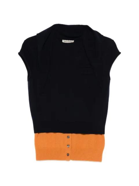 layered knitted vest by MERYLL ROGGE