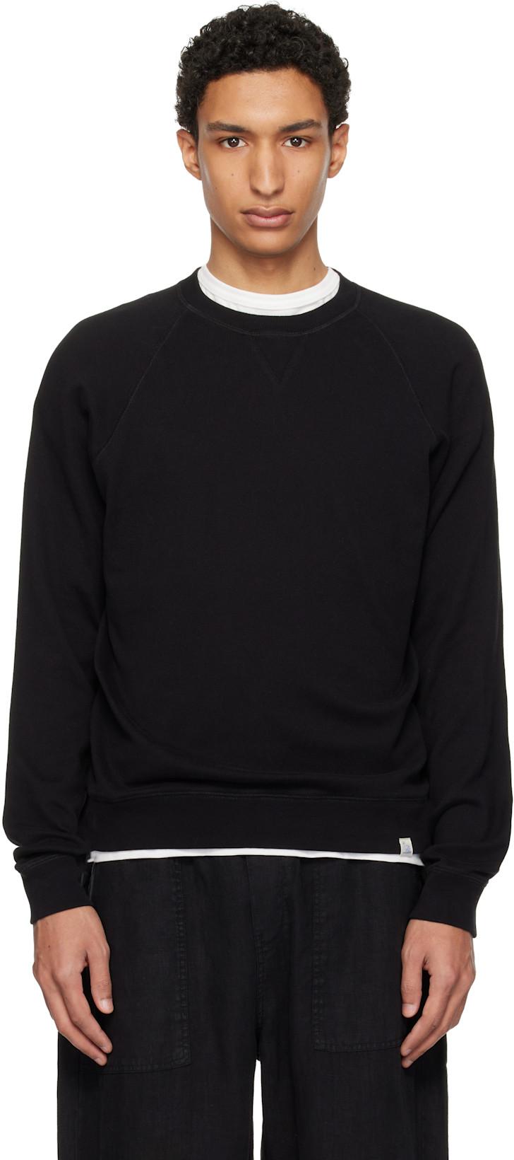 Black Relaxed Lightweight Raglan Sweatshirt by MERZ B. SCHWANEN