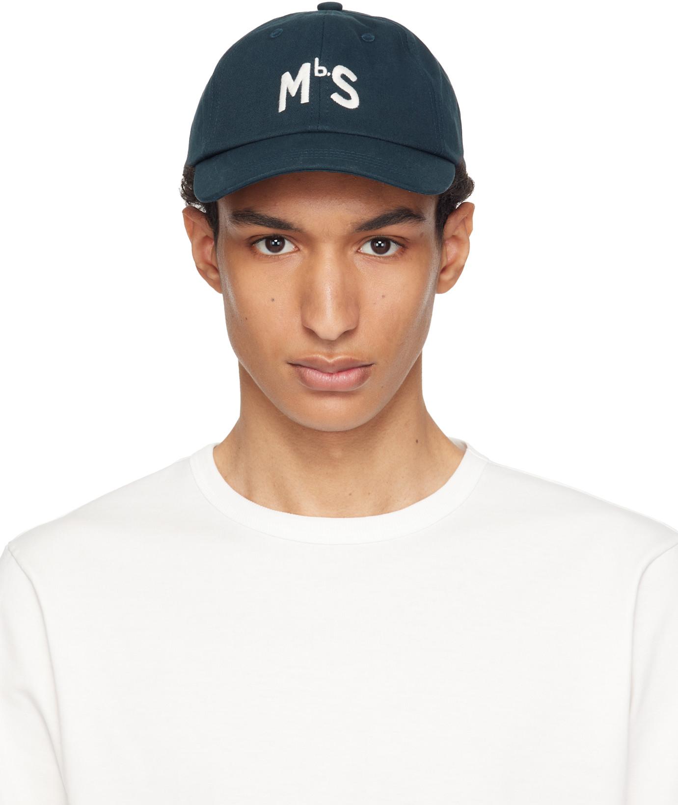 Navy 'MbS' Logo Cotton Twill Cap by MERZ B. SCHWANEN
