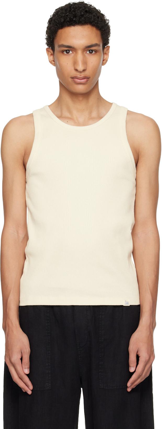 Off-White Iconic Ribbed Cotton Tank Top by MERZ B. SCHWANEN