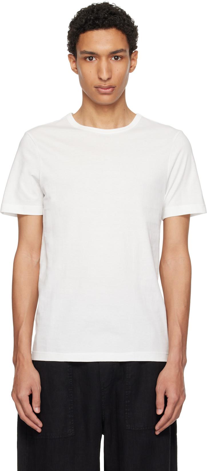 White 1950s Loopwheeled Classic Fit Lightweight T-shirt by MERZ B. SCHWANEN