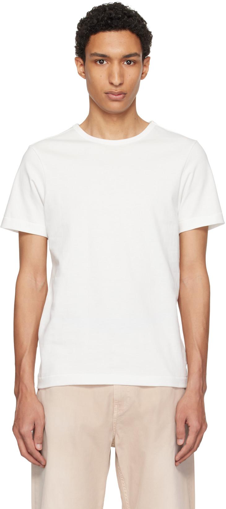 White Classic Fit T-shirt by MERZ B. SCHWANEN