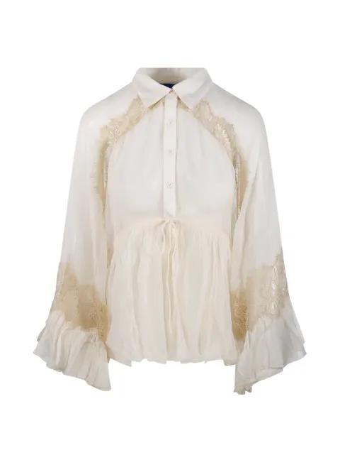 Deccala lace ruffled blouse by MES DEMOISELLES