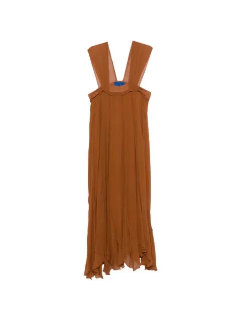 V-neck pleated dress by MES DEMOISELLES