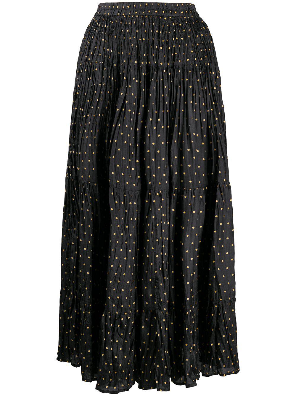 polka dot print creased skirt by MES DEMOISELLES