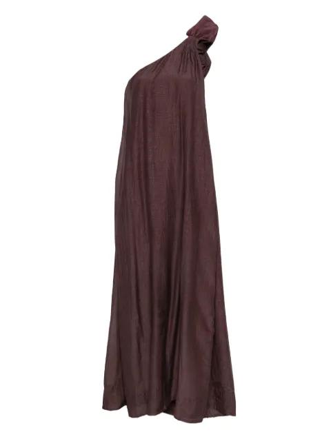 rose-embellished one-shoulder dress by MES DEMOISELLES