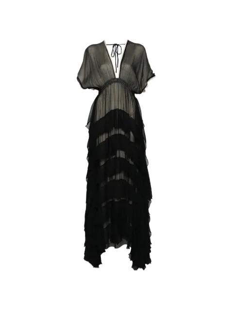 ruffled maxi dress by MES DEMOISELLES
