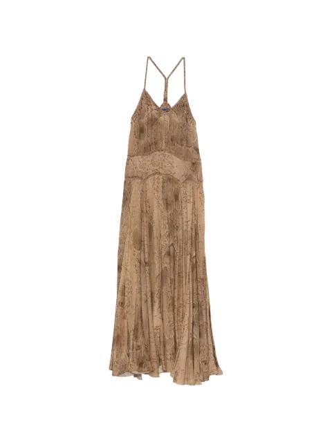snake-print maxi dress by MES DEMOISELLES