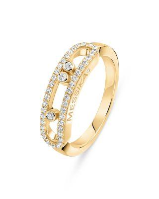 18K Gold Baby Move Diamond Pav&eacute; Ring by MESSIKA