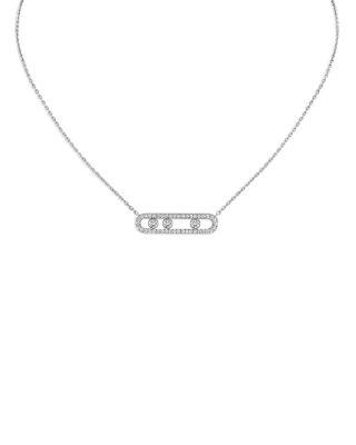 18K Gold Move Diamond Pav&eacute; Necklace by MESSIKA