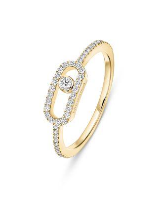 18K Gold Move Uno Diamond Pav&eacute; Ring by MESSIKA