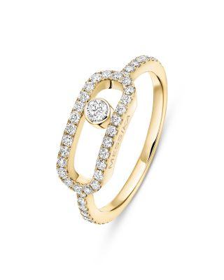 18K Gold Move Uno Large Diamond Pav&eacute; Ring by MESSIKA