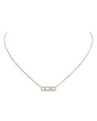 18K Rose Gold Diamond Baby Move Necklace by MESSIKA