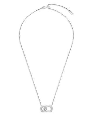 18K White Gold So Move Diamond Pendant Necklace by MESSIKA