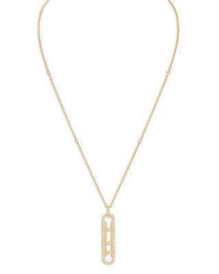 18K Yellow Gold Move 10th Diamond Link Pendant Necklace by MESSIKA