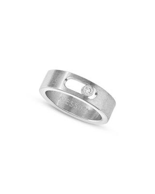 Diamond Move Titanium Small Ring in Titanium by MESSIKA