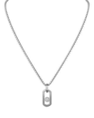 Titanium So Move Diamond Oval Pendant Necklace by MESSIKA