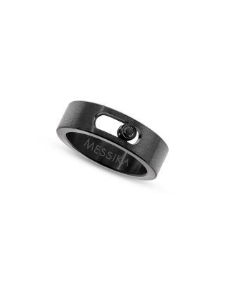 Titanium Total Black Move Diamond Small Ring by MESSIKA