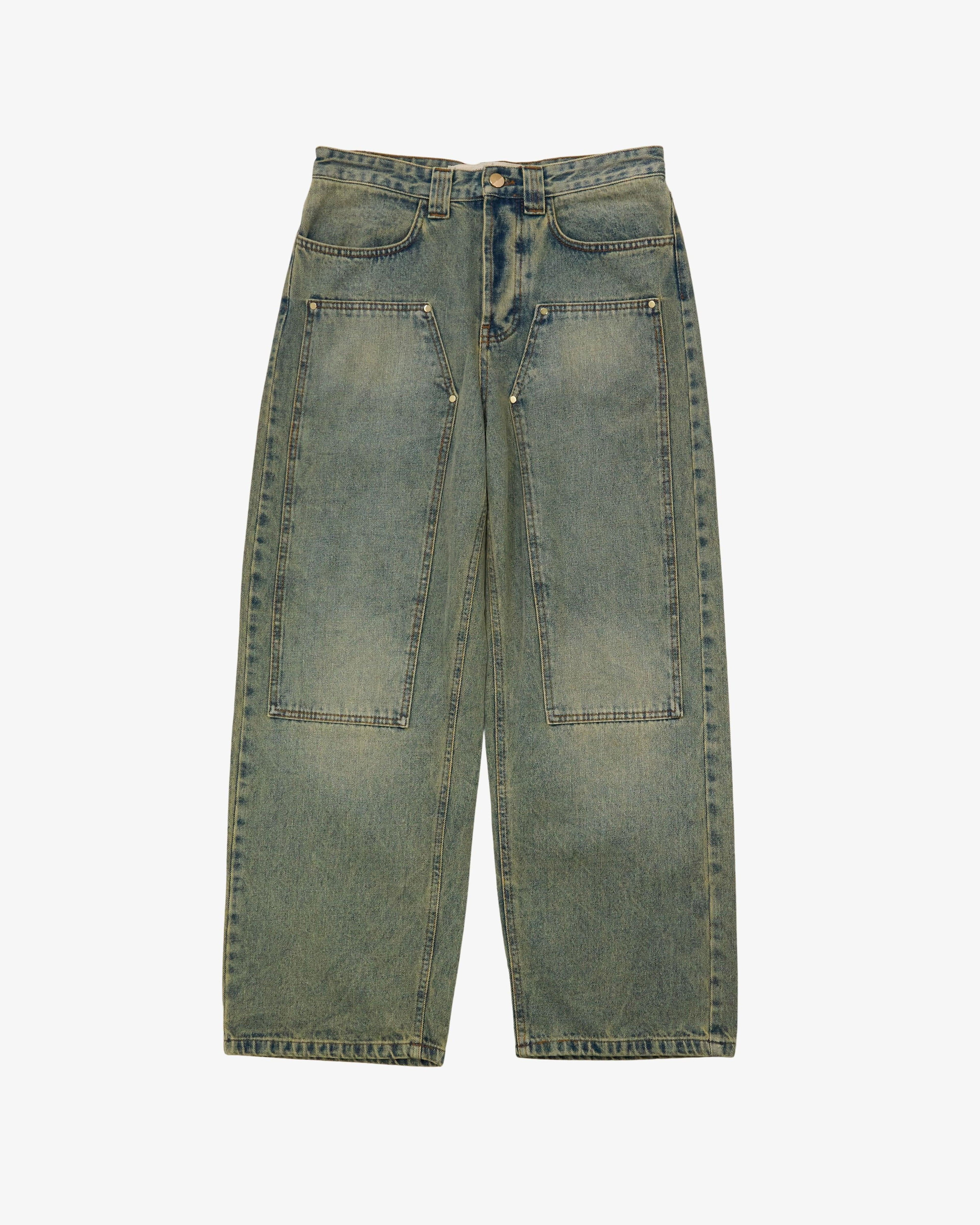 META CAMPANIA COLLECTIVE  - Men's Milton Teawash Denim Carpenter Trousers - (Denim) by META CAMPANIA COLLECTIVE