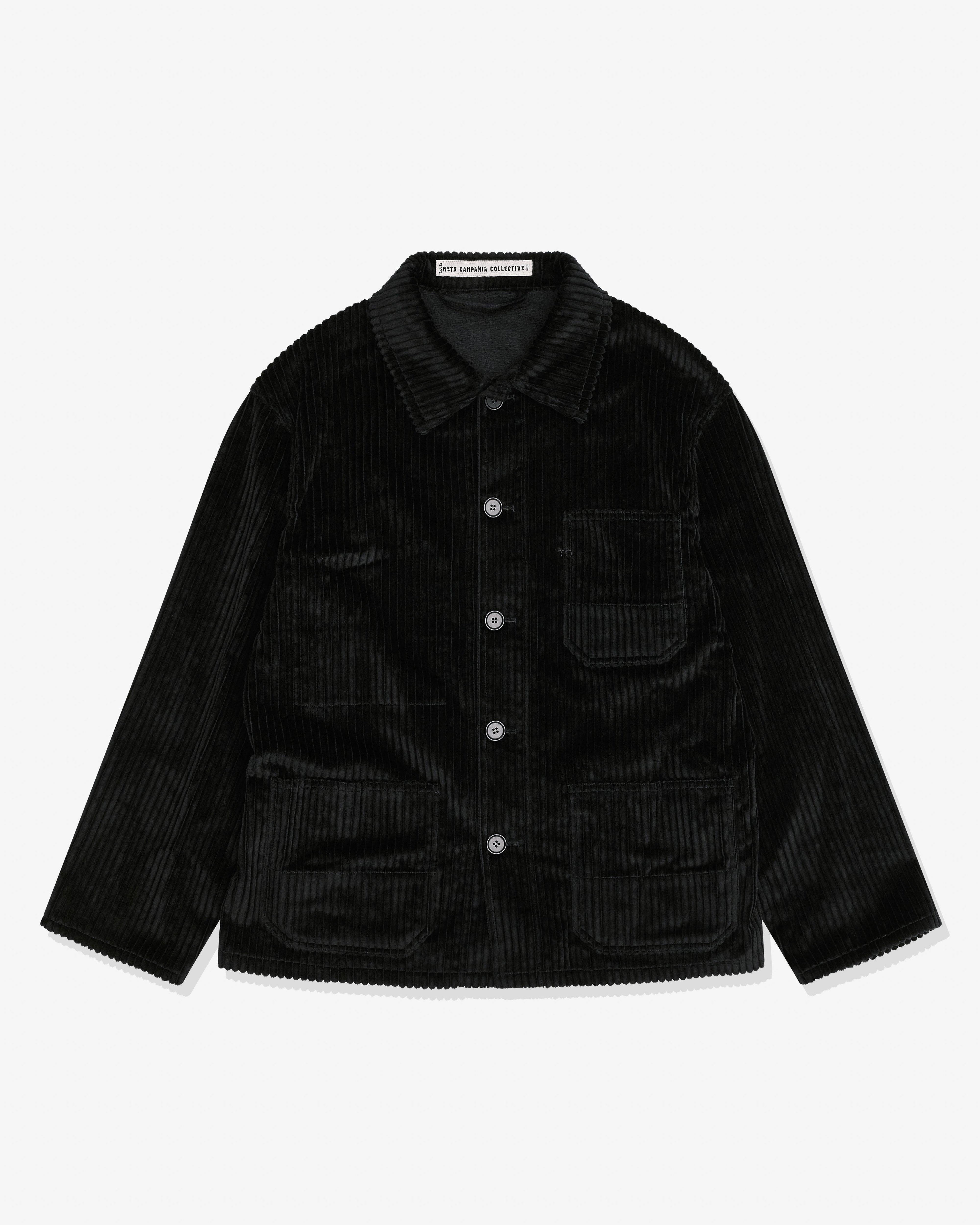 Meta Campania Collective - Men’s Corduroy Workwear Jacket - (Black) by META CAMPANIA COLLECTIVE