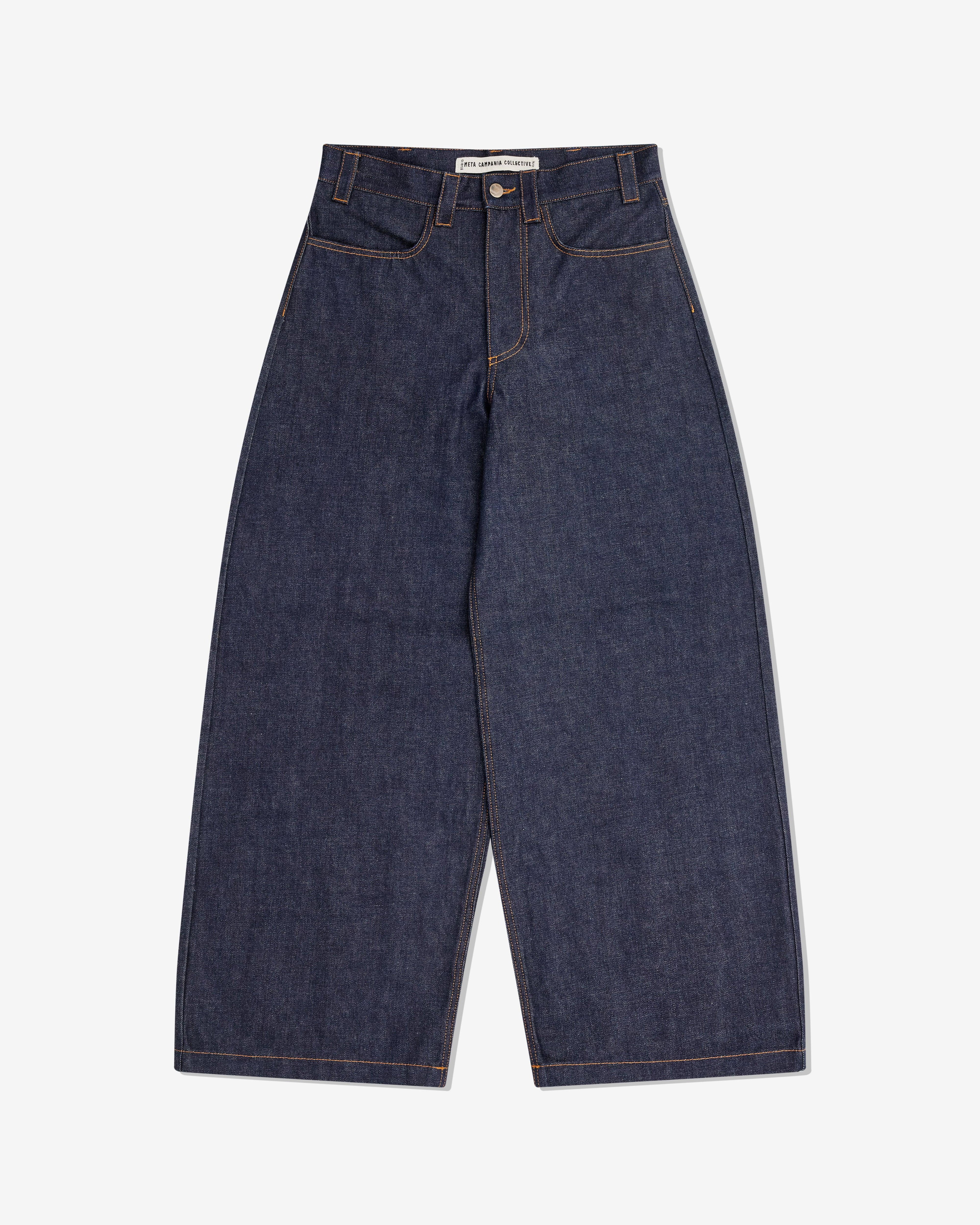 Meta Campania Collective - Men’s Egon Wide Leg Jeans - (Mid Blue) by META CAMPANIA COLLECTIVE