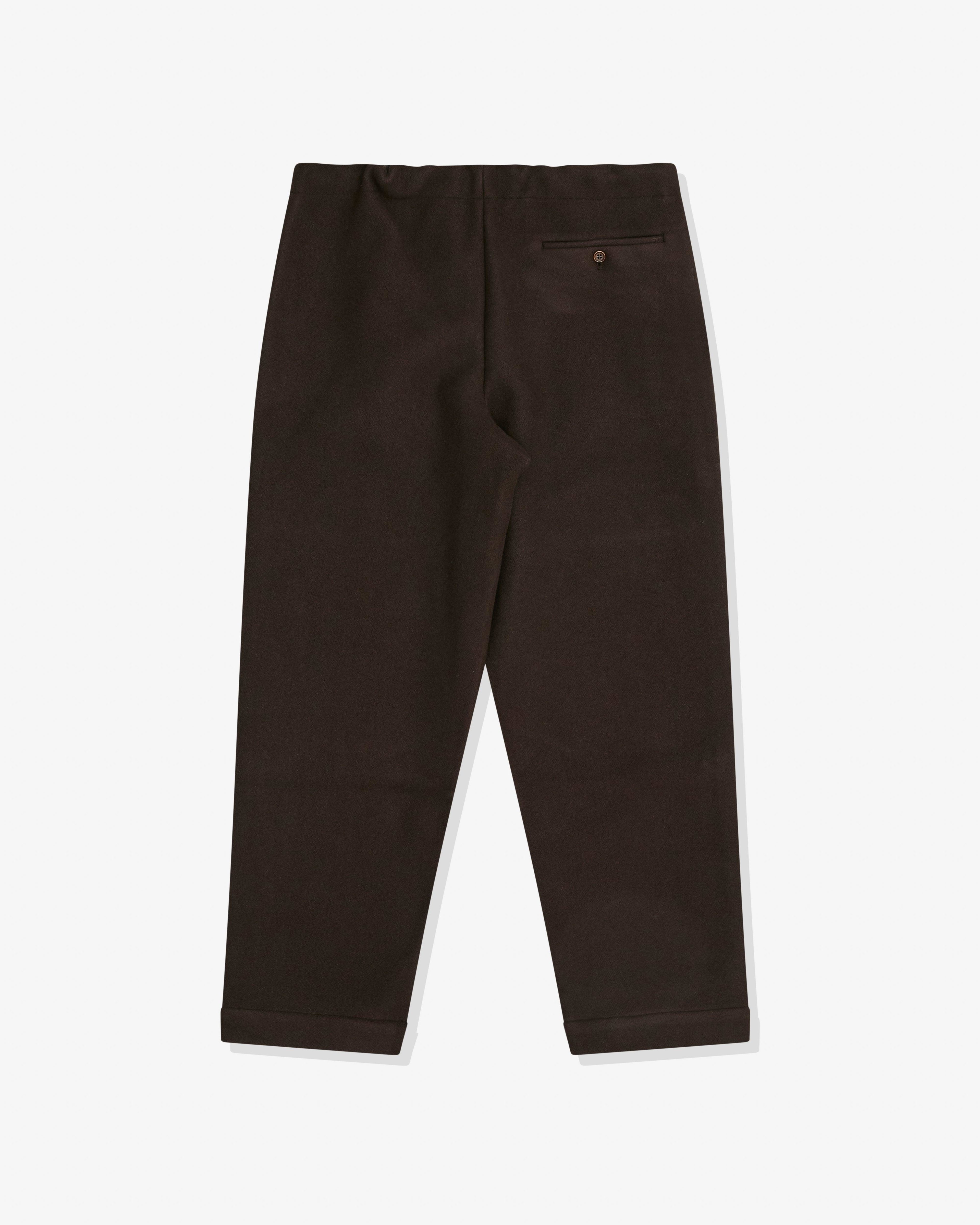 Meta Campania Collective - Men’s Wool Drawstring Trousers - (Dark Chocolate) by META CAMPANIA COLLECTIVE