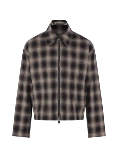 Tino check-pattern zip-up jacket by META CAMPANIA COLLECTIVE