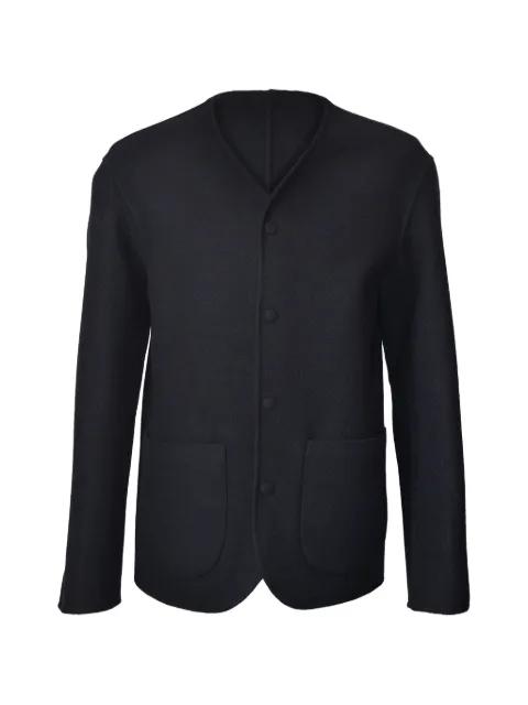 collarless V-neck jacket by META CAMPANIA COLLECTIVE
