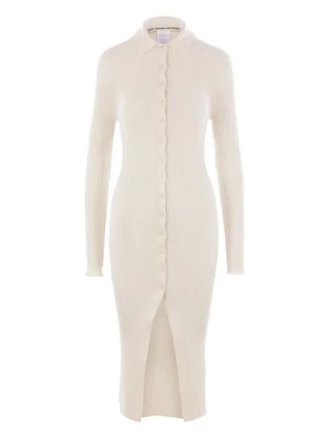 rib-knit button midi dress by META CAMPANIA COLLECTIVE