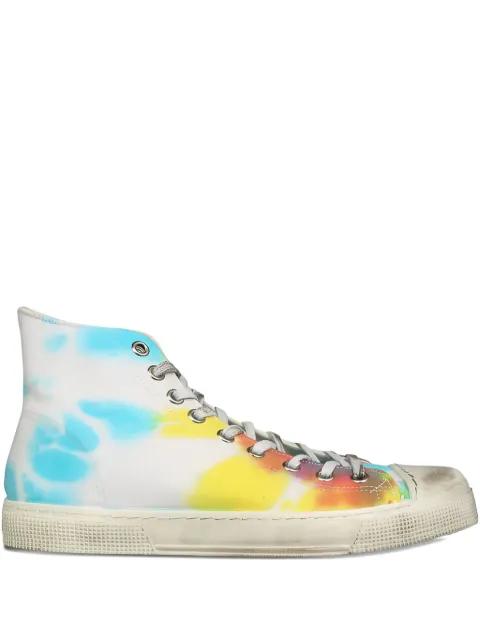 x Jean Michel tie-dye high-top sneakers by METAL GIENCHI