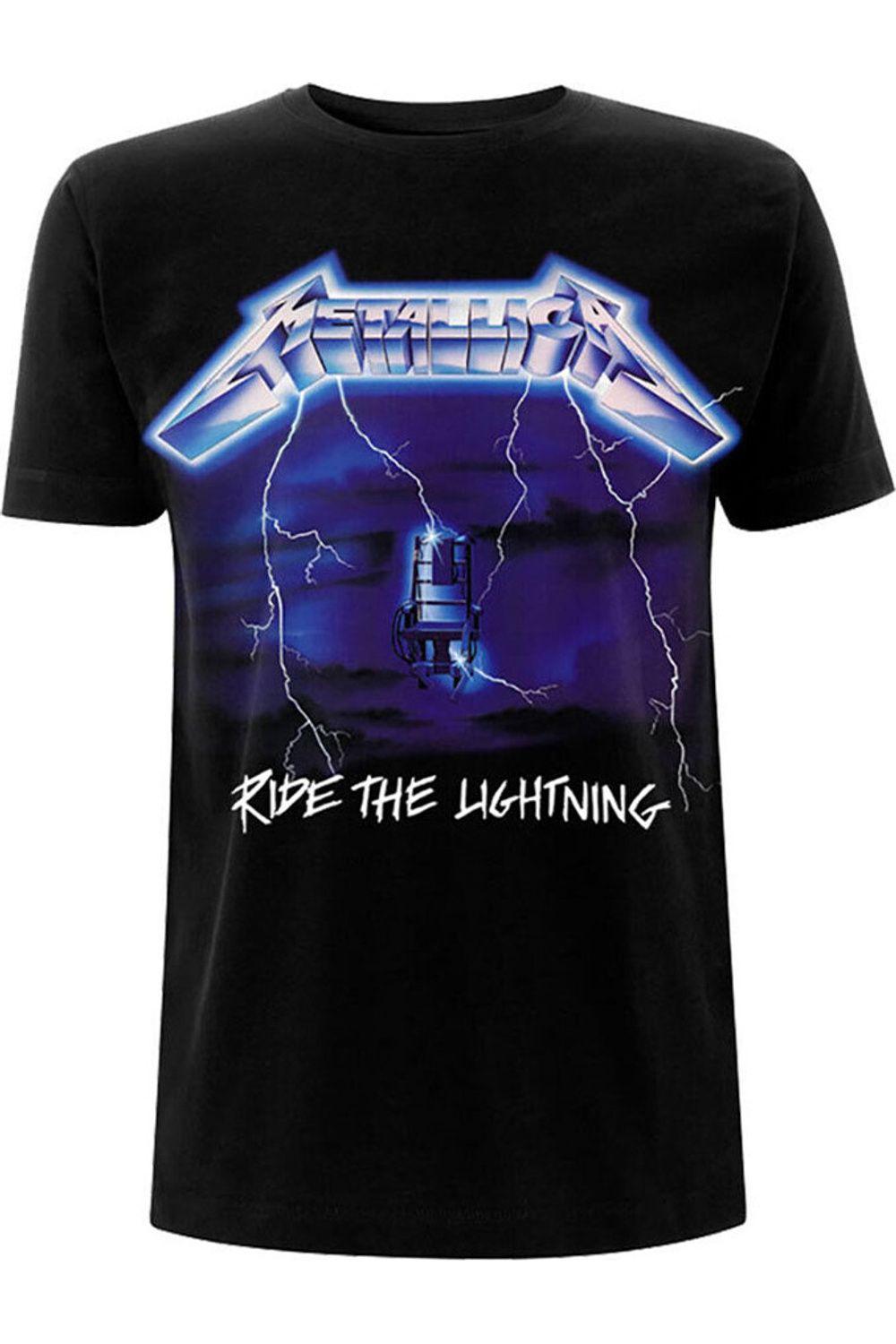 Ride The Lightning Tracks Back Print T-Shirt by METALLICA