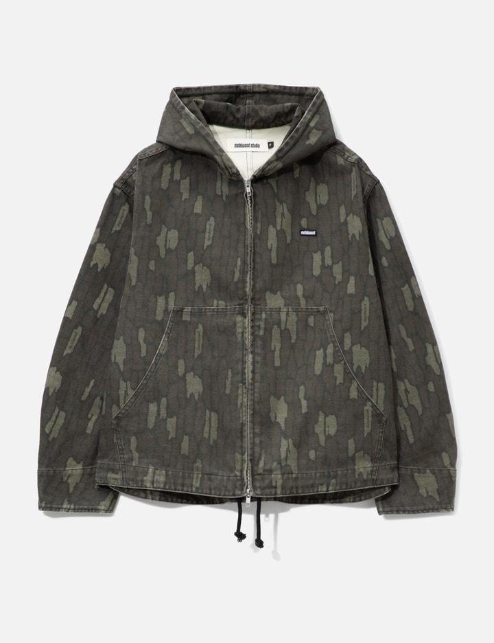 Cotton Twill ZIP Hoodie by METALWOOD STUDIO