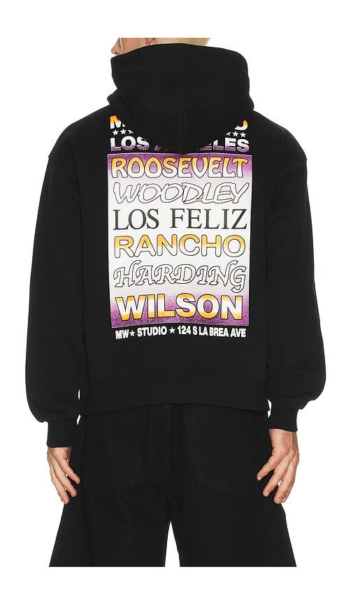 Metalwood Studio Flyer Hoodie in Black by METALWOOD STUDIO