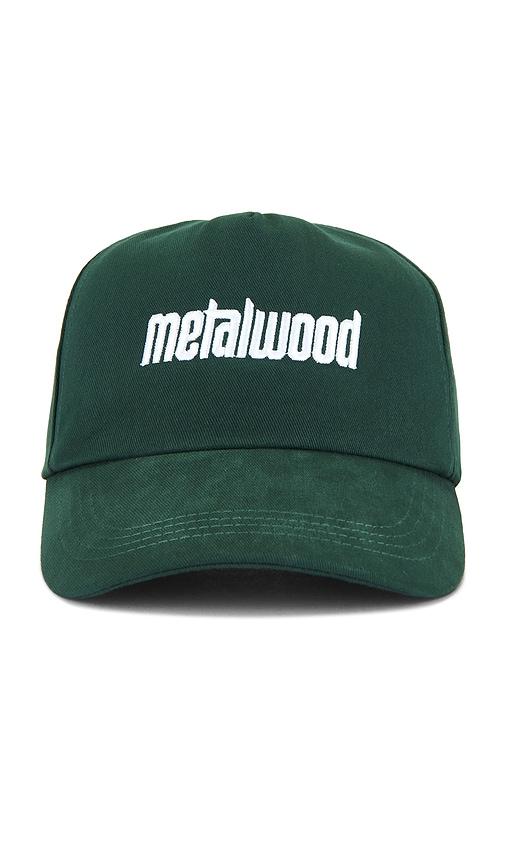 Metalwood Studio Metal Logo 5 Panel Hat in Green by METALWOOD STUDIO