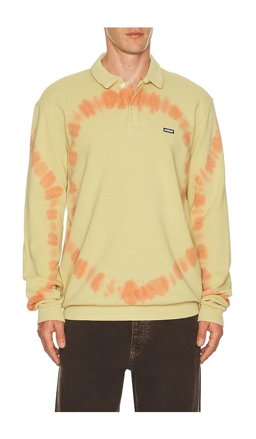 Metalwood Studio Mini Metal Logo Thermal Polo in Yellow by METALWOOD STUDIO